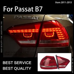 VW Passat B7 Taillights를위한 자동차 스타일 20 12-20 15 Passat US 버전 LED 테일 램프 DRL Dynami 신호 브레이크 자동 액세서리