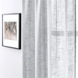 Curtain BILEEHOM Solid Color Linen Tulle For Living Room The Bedroom Sheer Japanese Style Window Door Treatments Drapes