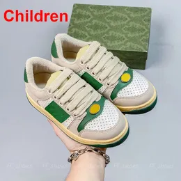 Designer Sneakers Dirty Shoes Casual Shoe Kids Men Women Screener Crystal Shoes Chidren Classic Blue Red Stripe Bling Luxury Fashion Sport Boys Girls