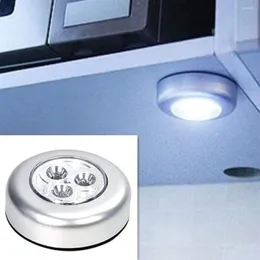 Piece Of Led Touch Light 3led Cabinet Tap Button Bedside Battery-Powered Emergency Night Li