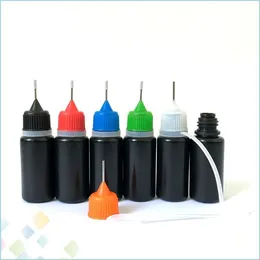 Pakflessen Zwarte kleur naaldfles e vloeistof 5 ml 10 ml 30 ml lege zachte plastic vulflessen ldpe squeezable druppel naald-ti dht9d