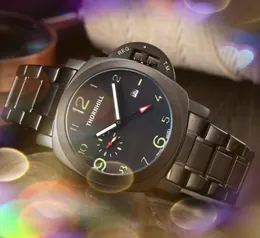 Big Dial Lumious Mens Watches 45mm Japan Quartz Movement Calendar Outdoor Sports switzerland Precision and durability stopwatch wristwatch Reloj De Lujo