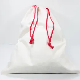 Sublimacja świąteczne torby dekoracyjne DIY Fine Linen Standstring kieszeń Halloween worki burlapowe na płótnie