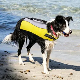 Hundebekleidung Leben Weste Kleidung Halsband Kabelbaum Haustier Schwimmen Sommer Badebekleidung Anzug faltbare Sicherheit für Bootfahren