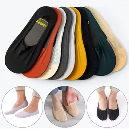 Men's Socks Summer Men Invisible No Show Lace Mesh Thin Breathable Ice Silk Sock Slippers Women Non-slip Low Cut Ankle Boat