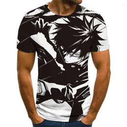 남자 T 셔츠 Jujutsu Kaisen 애니메이션 셔츠 만화 남성 의류 탑 Camisetas Hombre Tshirt Ropa Camisa Masculina Verouna Roupas Masculinas