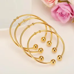 Bangle Bangrui 2022 Est Dubai Gold Color Baby Child Lucky for Kids dla dzieci Prezenty biżuterii