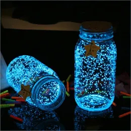 Obiekty dekoracyjne figurki 10G DIY DIY Fluorescencyjne Super Luminous Cząstki świecące pigment jasny żwir Noctilucent Sand świecący DH8M4