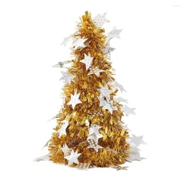 Weihnachtsdekorationen, Weihnachtsgeschenke, künstlicher Baum, Mini-Party-Ornamente, Kunststoff, PVC, kleine Tischdekoration, 5 Farben