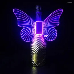 ナイトライトRGBカラーLEDストロボ光る蝶の翼ランプシャンパンスパークラーライトフラッシュスティックサービスボトルトッパー
