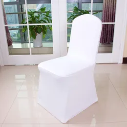 Elastic Wedding Chair Covers White Polyester Spandex Party Banquet Seat Cover Hotel Decoration