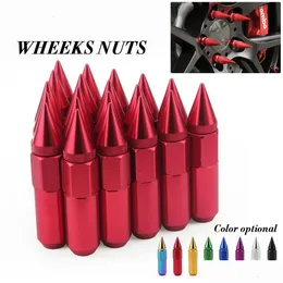 Wheel Bolt Nut 20 Pcs Wheel Lug Nuts Rastp-87Mm Spike M12X1.5/M12X1.25 With Logo Rs-Ln014 Black Drop Delivery 2022 Mobiles Motorcycl Dhzm3