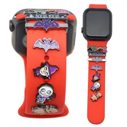 2022 unn تصميم جديد بئب Bad Bunny Halloween Watch Charms مسامير زخرفية لفرقة Watch Strap Apple