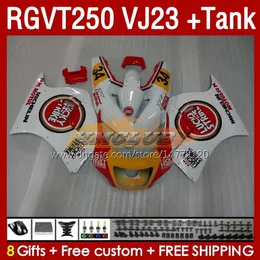 Fairings Kit & Tank For SUZUKI SAPC VJ23 RGVT250 RGV-250CC 97-98 Bodyworks 161No.65 RGVT-250 RGV-250 RGV250 97 98 RGVT RGV 250 CC 250CC 1997 1998 Full Fairing lucky yellow