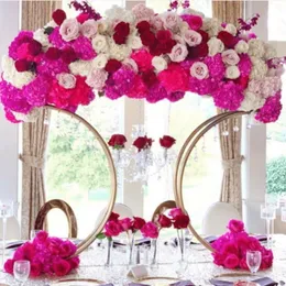8pcs von 90 cm hoher gl￤nzender Gold Hochzeit Dekoration Kerze Cupcake Halter Anniversary B￼hne Blumen Vase Tisch Mittelst￼cke Vase Mall Bouquet Display St￤nder