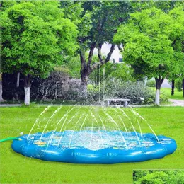 Altre forniture per feste per eventi Tappetino per irrigatore per bambini da 170 cm Tappetino per spruzzi d'acqua per bambini Estate all'aperto Gioco per bambini Cuscino gonfiabile per prato Drop Deliv Dhtf2