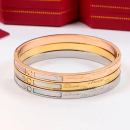 Bracciale rigido Love Nail Bracciale per uomo donna moda designer in acciaio inossidabile polsino personalizzato Bracciali a vite creativi personalizzati braccialetti in oro argento