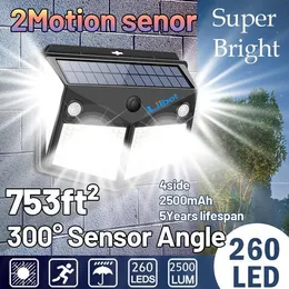 Book Lights Solar Lights Outdoor 260led Pir Motion Sensor Ip65 Waterproof