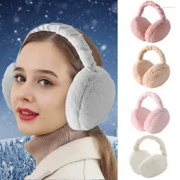 BERETS KVINNSPLUSH EARmuffs Kawaii Candy Color Soft Ear Cover For Women Män Fashion Solid Earflap Outdoor Cold Protection Ear Muffs