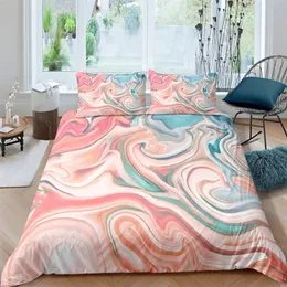 Bedding Sets Living Living Luxury 3d Color Marble Bedding Conjunto abstrato Tampa de edredom Profeta Rainha e Rei EUUSUAUK Beding Bedding 221010