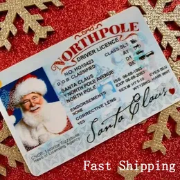 New Creative Santa Claus Flight License Christmas Eve Driving Licence Card Christmas Gifts for Children Xmas Decoration Ornament