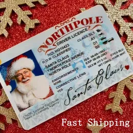 Ny Creative Santa Claus Flight License Christmas Eve Driving License Christmas Presents for Children Xmas Decoration Ornament