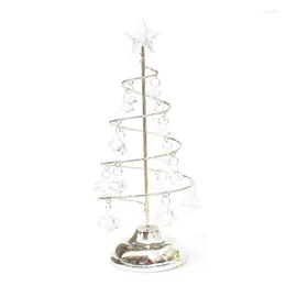 Christmas Decorations Tabletop Tree LED Light Up Trees Silver/Gold Spiral Lighted Table Top