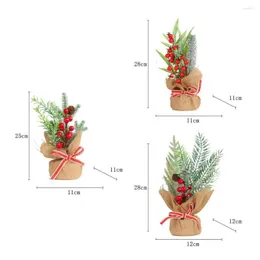Dekoracje świąteczne praktyczny model drzewa Delikatne Popraw atmosferę mini -miniaturowe dekoracyjne sztuczne sztuczne