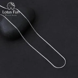 Lotus Fun Real 925 Sterling Silber Halskette Feiner Schmuck kreative klassische Designkette für Frauen Acessorio Collier163W