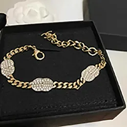 Armbänder Schmuck für Frauen Deco Buchstabe C Armband Muster Designer Handband Messing mit Diamant