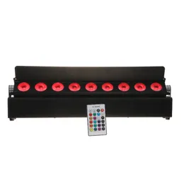 Factory 9x18W 6in1 RGBAW UV -batteridriven laddningsbar app Telefonstyrning LED V￤ggbricka Ljus DJ -scenst￥ng f￶r br￶llopsh￤ndelse