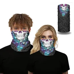 Bandanas 3D Skull Joker Face Bike Mask Neck Gaits Cycling Motorcykel Huvudbonad Huvudbandmagisk halsduk Fiske Vandring Bandana