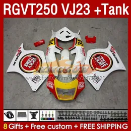 Fairings Kit & Tank For SUZUKI SAPC VJ23 RGVT250 RGV-250CC 97-98 Bodyworks 161No.71 RGVT-250 RGV-250 RGV250 97 98 RGVT RGV 250 CC 250CC 1997 1998 Full Fairing white lucky blk