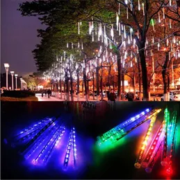 Strings 8pcs/Set AC 110-240V 30CM Meteor Shower Rain Tubes Christmas String Light Garden Wedding Party Holiday Tree Decor Ice Led