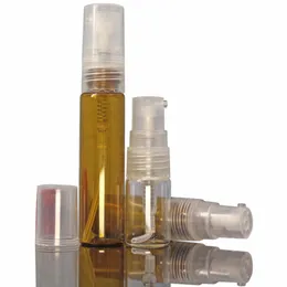 1000pcs Boş 2ml 3ml 5ml Cames Şişeler Atomizer Doldurulabilir Küçük Sprey Parfüm Şişesi Mini Cam Şişe Amber Aromatik Koku