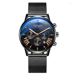 Armbanduhren Luxusuhren für Männer Edelstahluhr Herren Business Quarz Mann Einfache Whatch Uhr Relogio Masculino Reloj171C