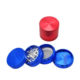 disposable shisha vape pen herb grinder smoke accessory tobacco metal herb grinders smoking flat and Concave 50MM 4Layers Aluminum Alloy CNC Diamond Teeth Grinders