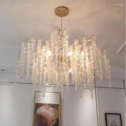 Kronleuchter Französisch Kupfer Zweig Kristall Kronleuchter Wohnzimmer Lampe Luxus Villa Esszimmer Dekorative Schlafzimmer Kunst