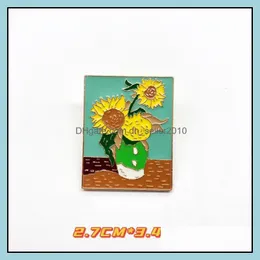 Pins spille da olio personalizzato dipinto di olio personalizzato Spettame personalizzato Sun Ste Sky Skiflower Cartoon Art Women Creative Men Charming Dh968