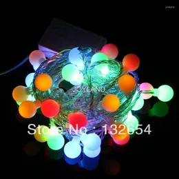 문자열 EU 플러그 220V RGB LED 문자열 50 5m 다채로운 크리스마스 조명 /장식 조명 DC 조인트