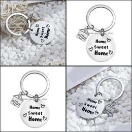 파티 호의 2021 New Family Key Chain Home Sweet Party 호의 유럽 및 미국 스타일 펜던트 제조업체 직접 판매 도매 Dhaut