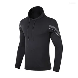 Herren-Kapuzenpullover, schnell trocknende Kleidung, mit Kapuze, langärmeliger Sport-Trainingsanzug, Fitnessstudio, Laufen, atmungsaktiv, Basketball-Sportbekleidung