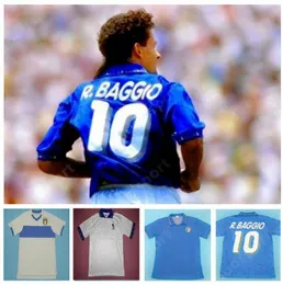 1982 Retro Maldini Baggio Donadoni Fußballtrikot Schillaci Del Piero 2006 Pirlo Inzaghi Buffon1990 1996 1998 2000 HEIMFUSSBALL 1994