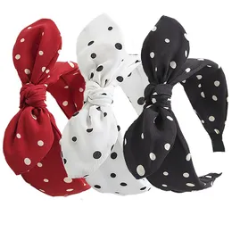 Headbands Bow For Women Wide Polka Dot Headband Rabbit Ear Hair Hoop Drop Delivery 2022 Amqdl