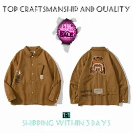 Top Craftsmanship Mens Jackets Hai Herren Star Spots Designer Co-Branding-Stylist Storm Ghosts Military Style Camouflage Jacke Baseball Wear J1-10