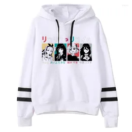 Men's Hoodies Lycoris Recoil Men 만화 Y2k 미적 애니메이션 인쇄 남성 Hoody Sweatshirts 한국