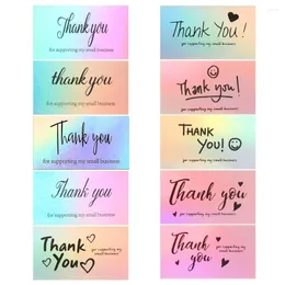 Greeting Cards 50PCS Thank You For Supporting My Small Business Reflective Appreciate Postcard Online Retail Shopping 59cm