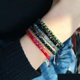 Perlenstränge, handgewebt, Liebhaber-Kristall-Armband, quadratische Glasperlen, nationaler Stil, 11 Arten von Farben, charakteristisches Armband Dro Dhzt9