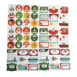 Hediye sargısı 10 sayfa çizgi film övgü paso pişirme sızdırmazlık ambalaj çıkartmaları kartlar zarf ödül etiketleri Noel dekorasyon
