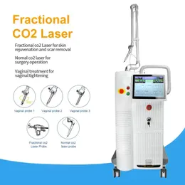 Vertikal CO2 -fraktionell laser rynka borttagningsbehandlingsmaskin 10600 nm laser vaginal åtdragning kropp ansiktsskönhetsutrustning för hud återupplivande akne ärr